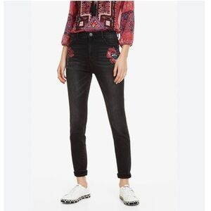 Desigual Farmer Atenas Floral Embroidery Skinny  Jeans